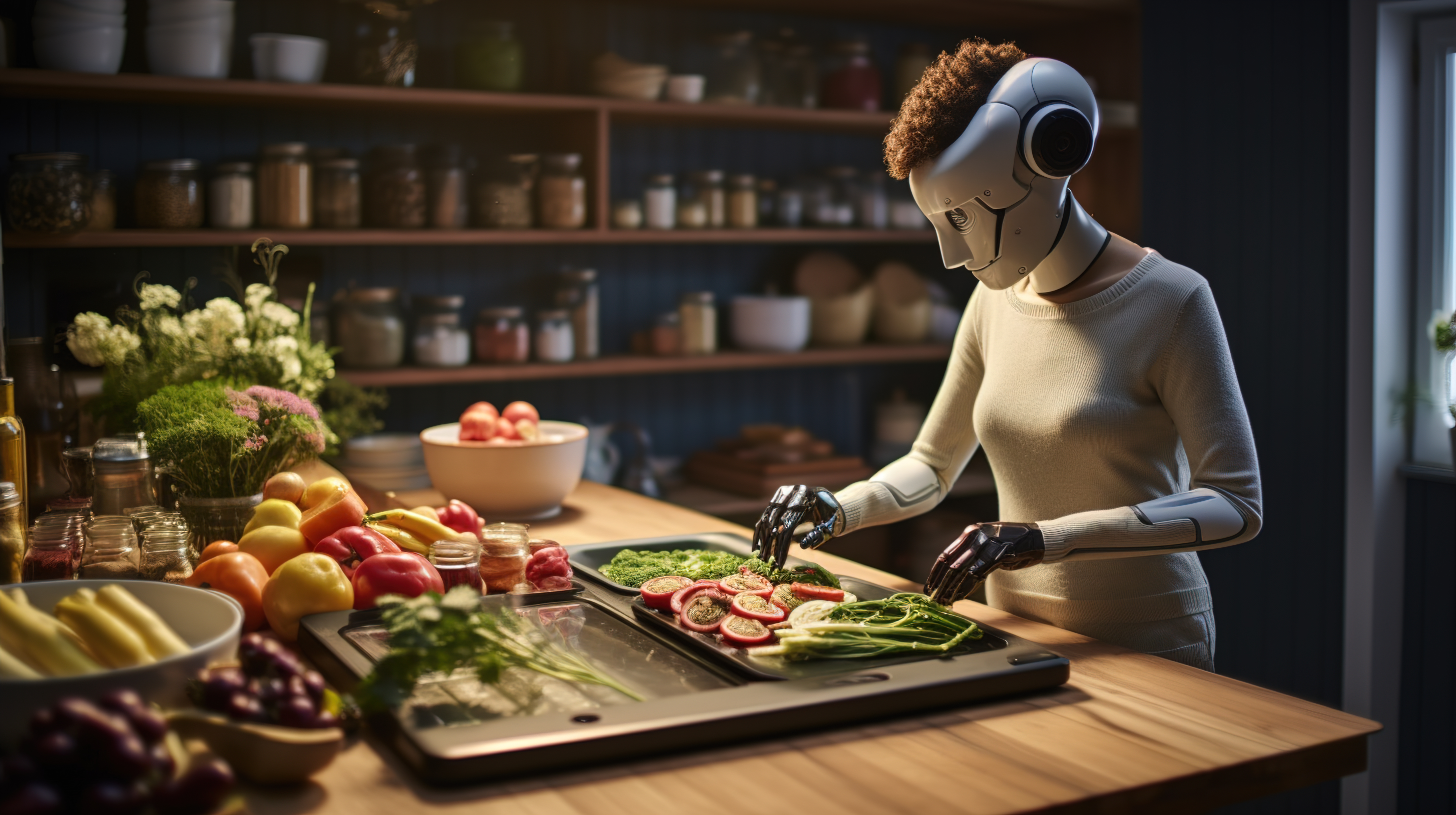 close-up-anthropomorphic-robot-cooking
